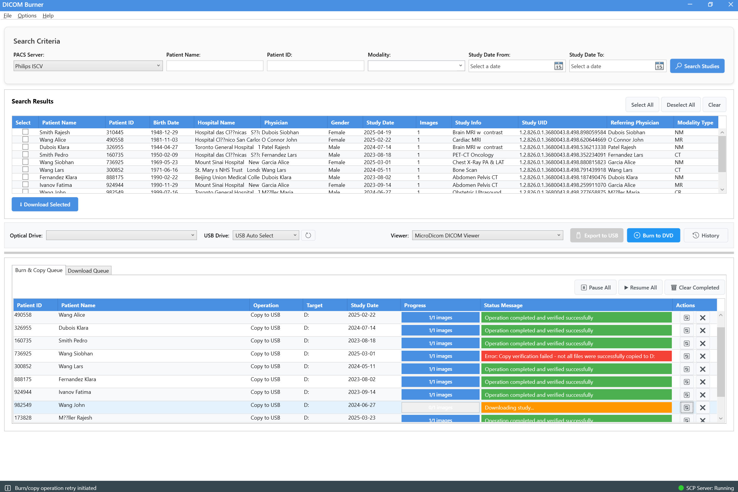 DICOM Burner Burn & Copy Operations